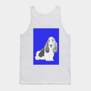 Basset Hound Puppy in Blue Tank Top